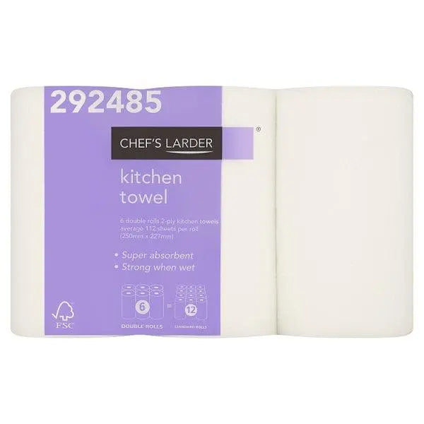 Chef's Larder Kitchen Towel 6 Double Rolls - Honesty Sales U.K Image principale du produit