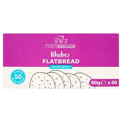 Chefs Brigade Stone Baked Khobez Flatbread (50 x 80g) 4kg - Honesty Sales U.K
