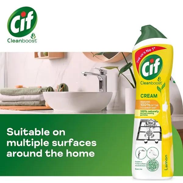 Cif Cream Cleaner Lemon 500 ml (Case of 8) - Honesty Sales