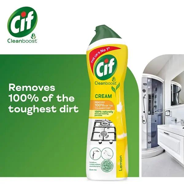 Cif Cream Cleaner Lemon 500 ml (Case of 8) - Honesty Sales