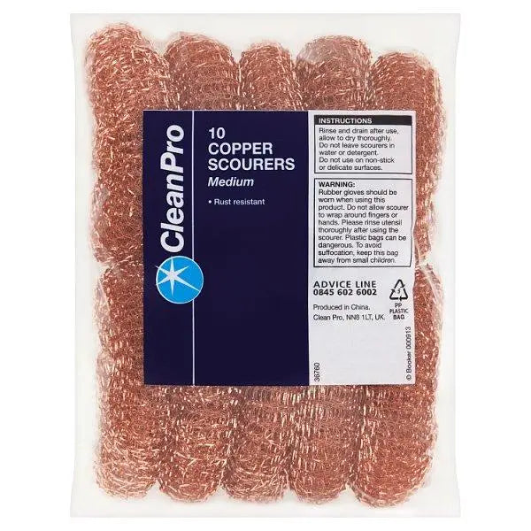 CleanPro 10 Copper Scourers Medium - Honesty Sales U.K