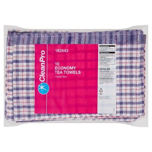 CleanPro 10 Economy Tea Towels - Honesty Sales