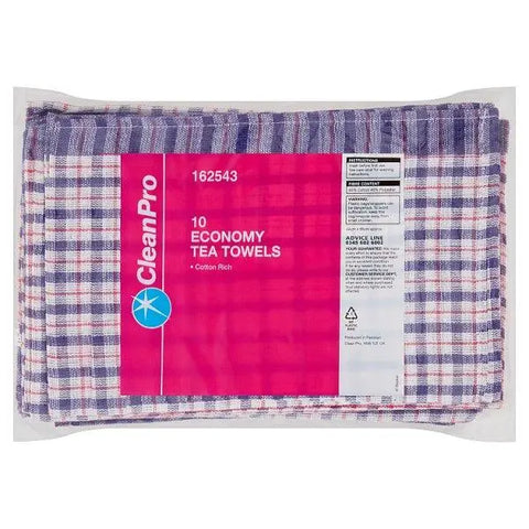 CleanPro 10 Economy Tea Towels - Honesty Sales U.K