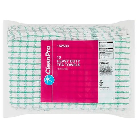 CleanPro 10 Heavy Duty Tea Towels - Honesty Sales U.K