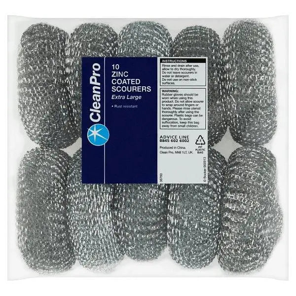 CleanPro 10 Zinc Coated Scourers Extra Large - Honesty Sales Image principale du produit