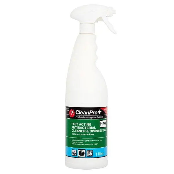 CleanPro+ Fast Acting Antibacterial Cleaner & Disinfectant H2FA 1 Litre - Honesty Sales Hauptbild