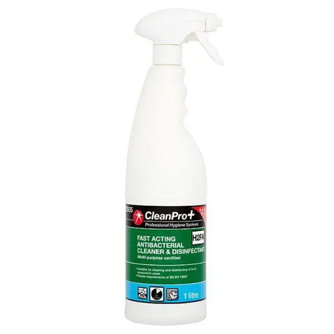 CleanPro+ Fast Acting Antibacterial Cleaner & Disinfectant H2FA 1 Litre - Honesty Sales U.K