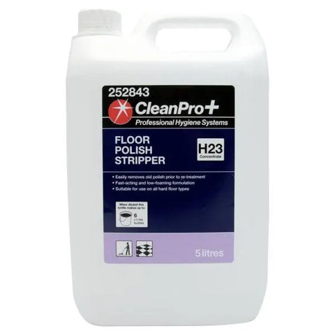 CleanPro+ Floor Polish Stripper H23 Concentrate 5 Litres - Honesty Sales U.K