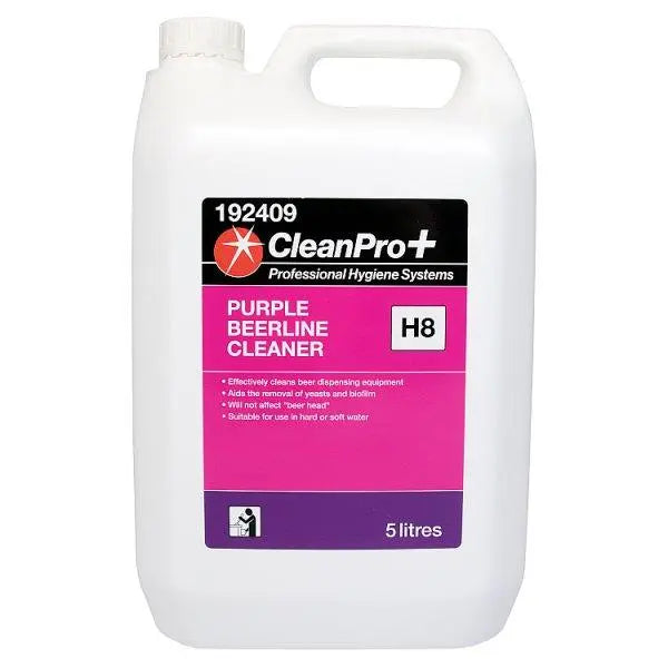 CleanPro+ Purple Beerline Cleaner H8 5 Litres - Honesty Sales U.K