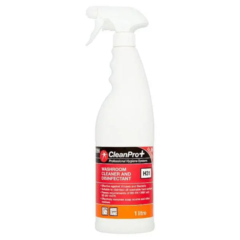 CleanPro+ Washroom Cleaner and Disinfectant H31 1 Litre - Honesty Sales U.K