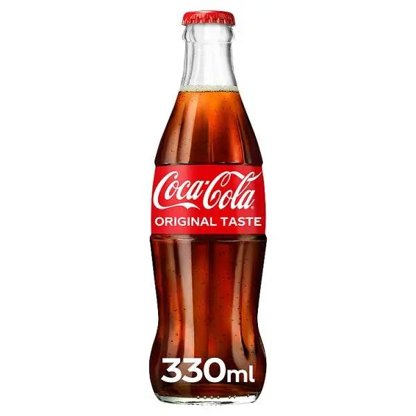 Coca-Cola Original Taste Glass Bottles 24 x 330ml (Case of 24) - Honesty Sales