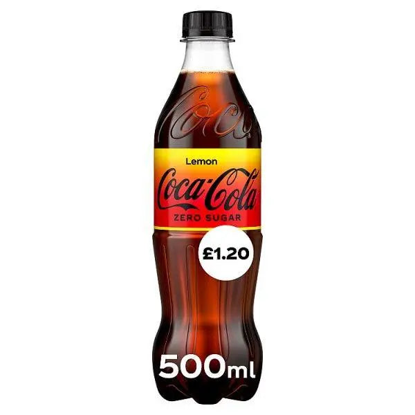 Coca Cola Zero Lemon PM120 (Case of 12) - Honesty Sales Main image