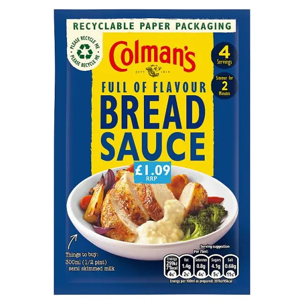 Colman's Bread Sauce Mix 40g (Case of 10) - Honesty Sales