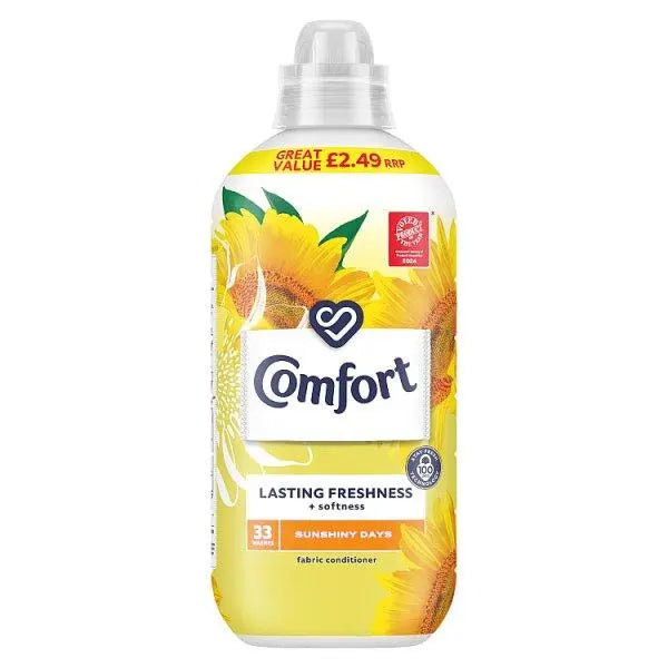 Comfort Fabric Conditioner Sunshiny Days 33 washes (990 ml) (Case of 8) - Honesty Sales U.K