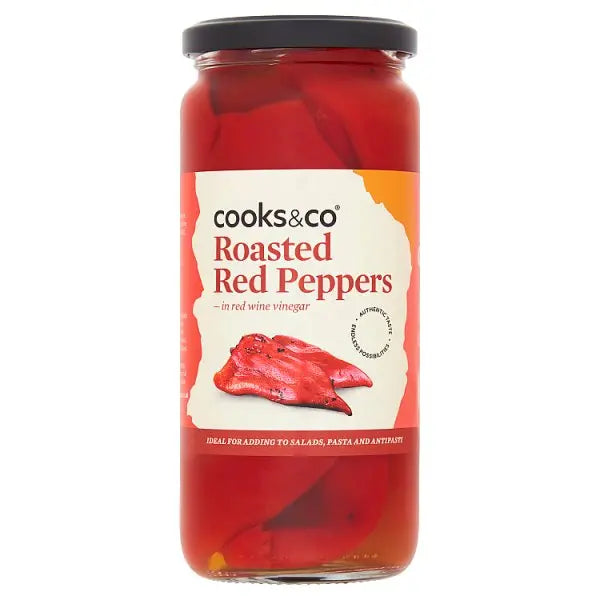 Cooks & Co Roasted Red Peppers in Red Wine Vinegar 360g Cooks & Co