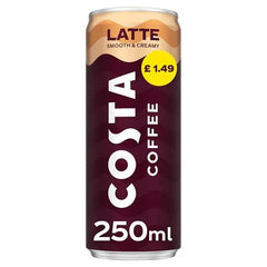 Costa Coffee Latte 250ml (Case of 12) - Honesty Sales U.K