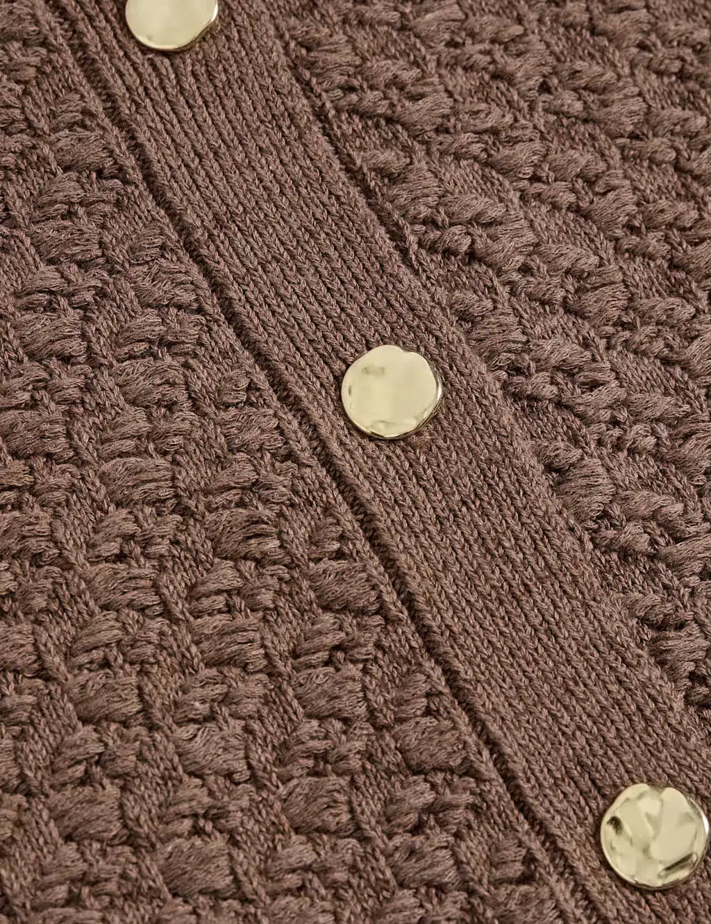 Cotton Blend Textured Button Front Cropped Cardigan Honesty Sales