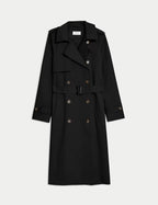 Cotton Rich Belted Longline Trench Coat Honesty Sales