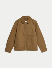 Cotton Rich Canvas Harrington Jacket - Honesty Sales