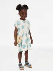 M&S Cotton Rich Printed T-Shirt Dress (2-8 Yrs) - Honesty Sales