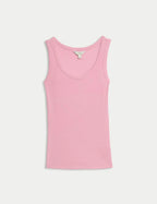 Cotton Rich Ribbed Slim Fit Vest Top Honesty Sales