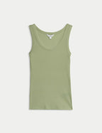 Cotton Rich Ribbed Slim Fit Vest Top Honesty Sales