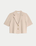 Cotton Rich Textured Knitted Blazer Honesty Sales