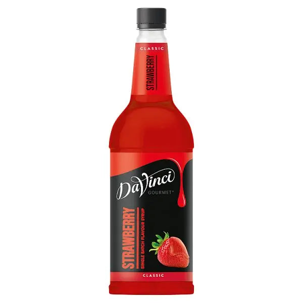 DaVinci Gourmet Classic Strawberry Single Batch Flavour Syrup 1L  Honesty Sales U.K