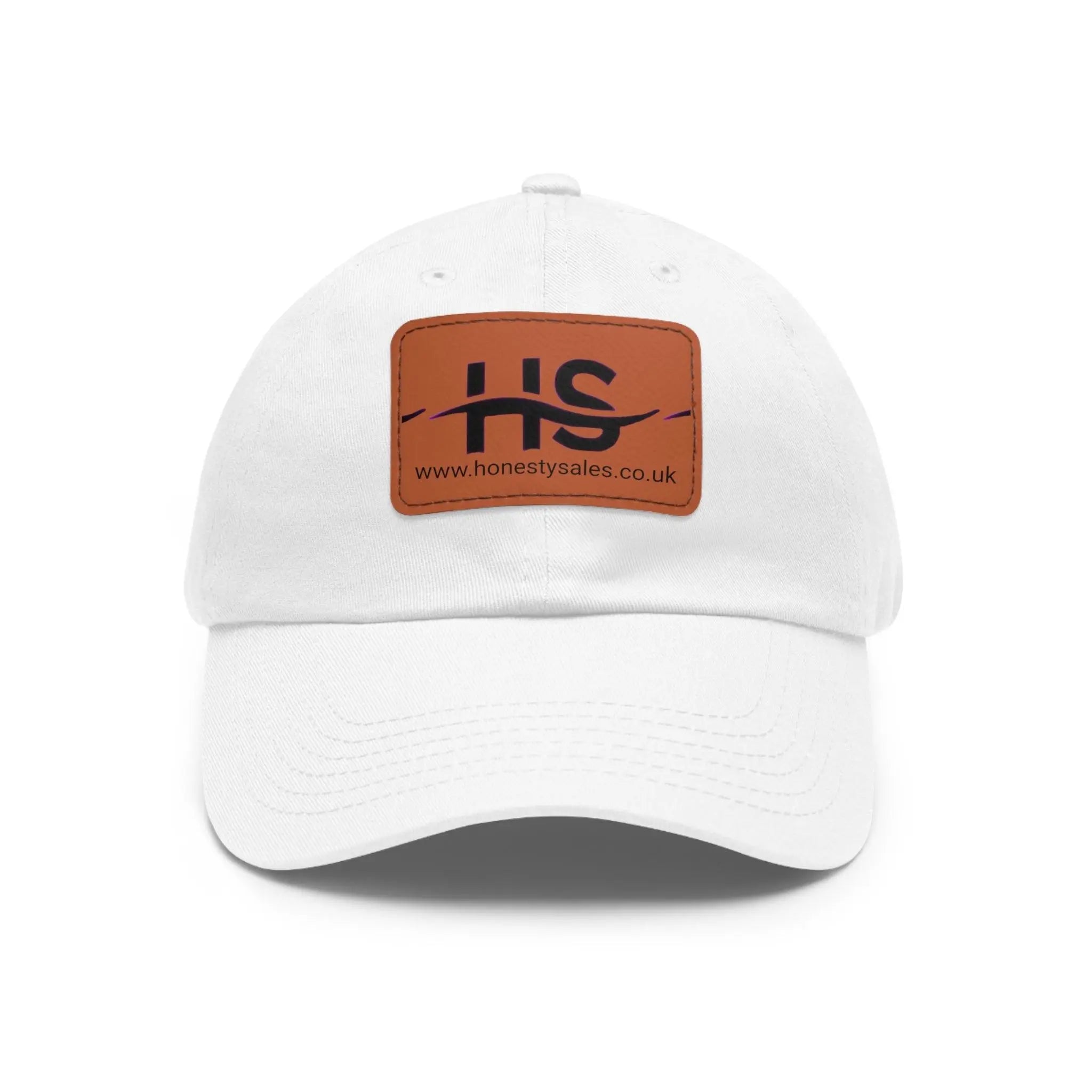 Dad Honesty Sales Hat with Leather Patch (Rectangle) - Honesty Sales Image principale du produit