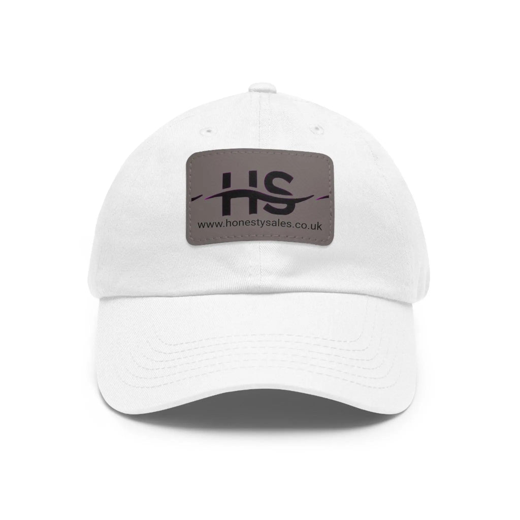 Dad Honesty Sales Hat with Leather Patch (Rectangle) - Honesty Sales