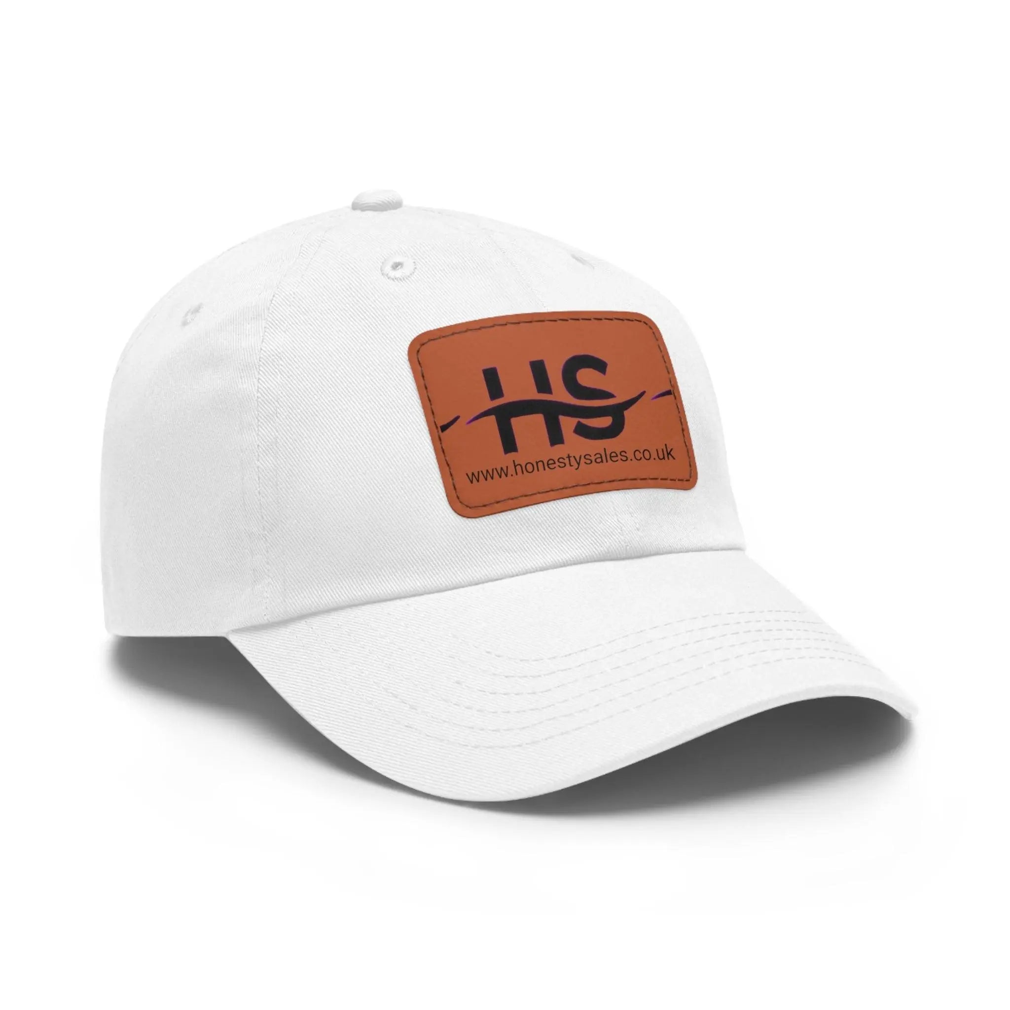 Dad Honesty Sales Hat with Leather Patch (Rectangle) - Honesty Sales