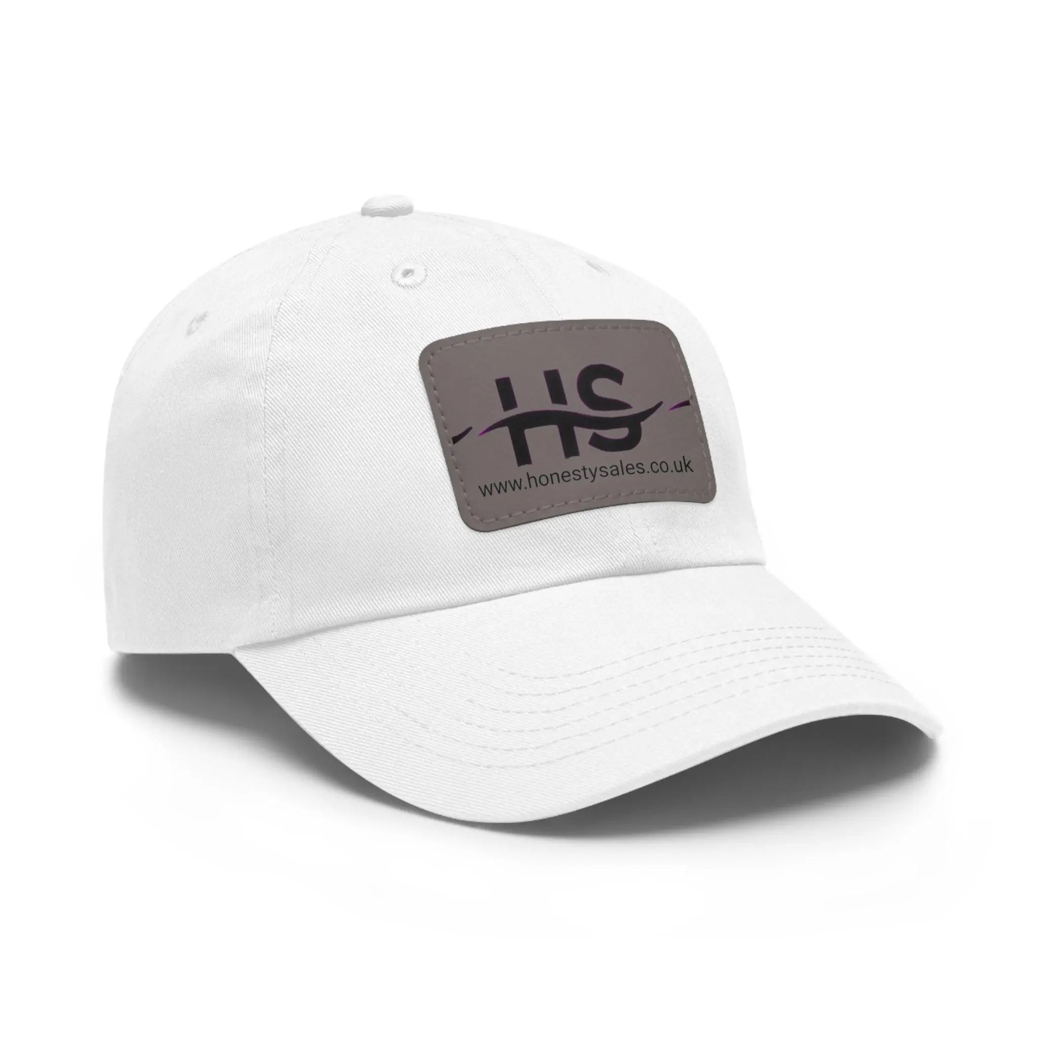 Dad Honesty Sales Hat with Leather Patch (Rectangle) - Honesty Sales