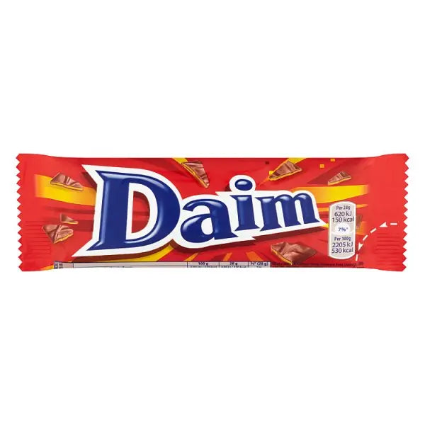 Daim Chocolate Bar 28g (Case of 36)  Honesty Sales U.K