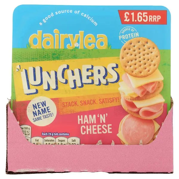 Dairylea Lunchers Ham 'N' Cheese 65g (Case of 12)  Honesty Sales U.K