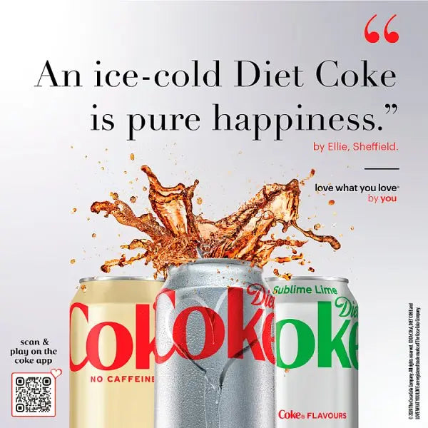 Diet Coke 8 x 330ml Cans (6 + 2 x 330ml Extra Free) (Case of 3)  Honesty Sales U.K