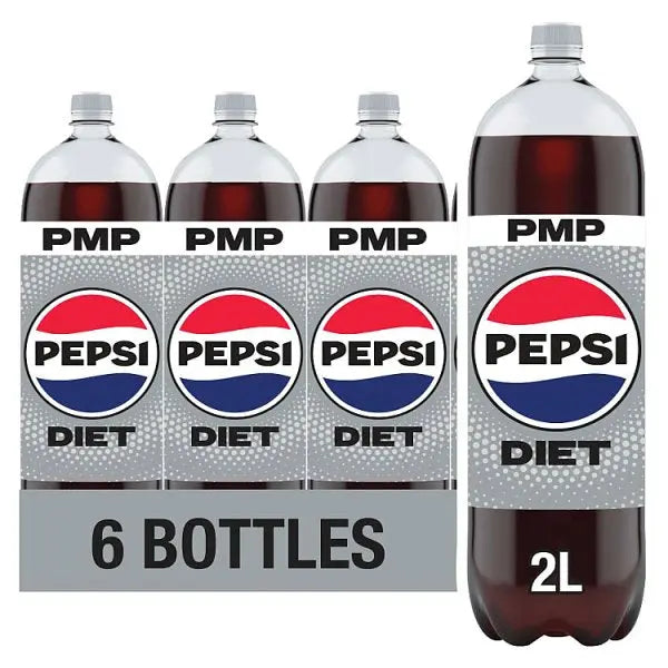 Diet Pepsi Cola Bottle PMP 2L (Case of 6)  Honesty Sales U.K