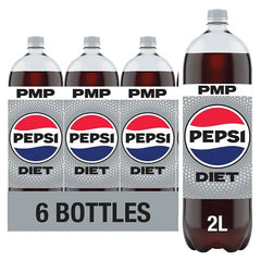 Diet Pepsi Cola Bottle PMP 2L (Case of 6)  Honesty Sales U.K