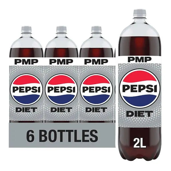 Diet Pepsi Cola Bottle PMP 2L (Case of 6)  Honesty Sales U.K