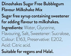 Dinoshakes Sugar Free Bubblegum Milkshake Mix - Honesty Sales U.K