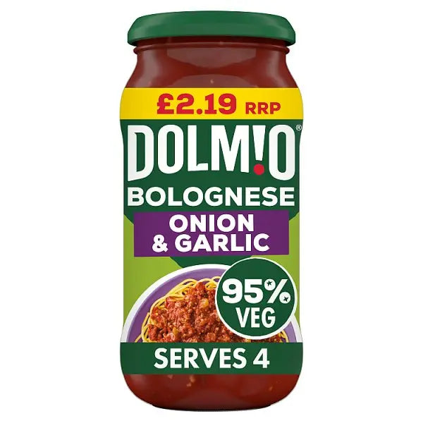 Dolmio Sauce for Bolognese Onion & Garlic 450g (Case of 6) - Honesty Sales Main image