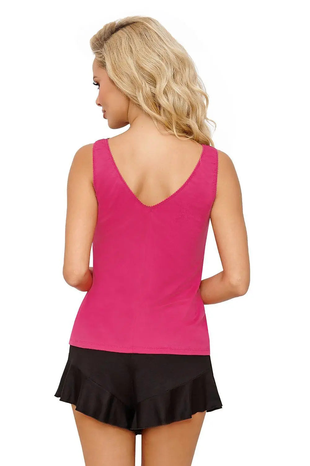 Donna fitted shirt and shorts womens pajamas Image secondaire du produit