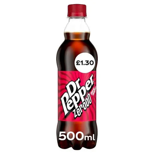 Dr Pepper Zero 500ml (Case of 12) - Honesty Sales Main image