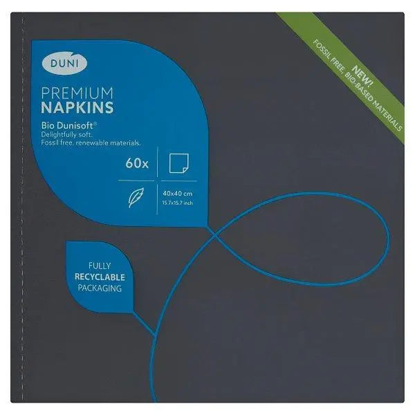 Duni Bio Dunisoft 60 Premium Napkins Black - Sets of 60 - Honesty Sales