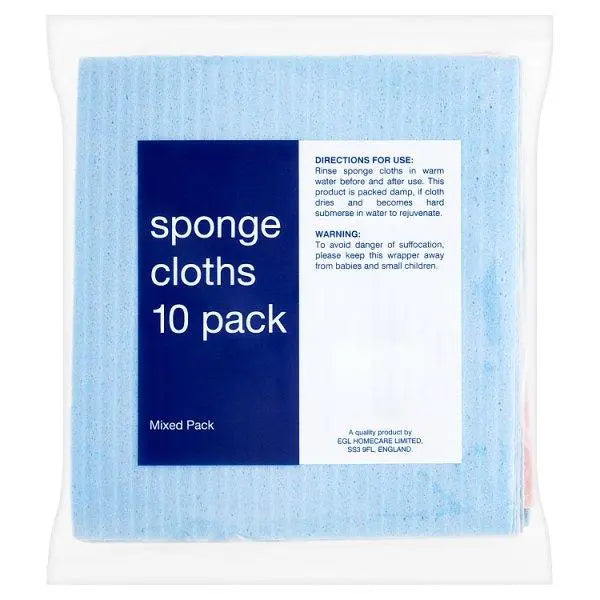 EGL Sponge Cloths 10 Mixed Pack - Honesty Sales