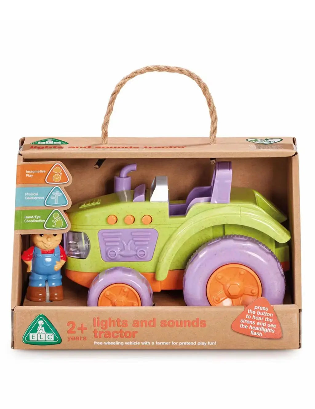 ELC Lights and Sounds Tractor Toy (2+ Yrs) - Honesty Sales Main image