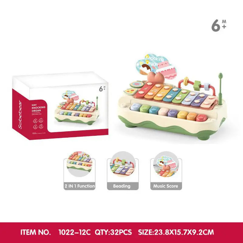 Educational Eight-tone Toy Piano Baby Two-in-one Xylophone Musical Instrument Secondary image