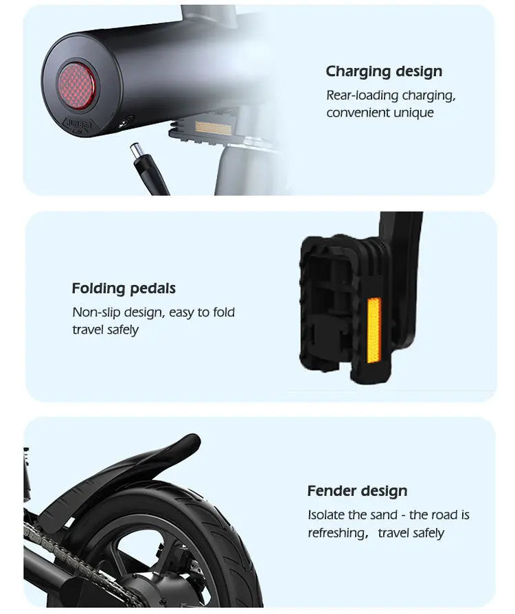 Electric Bike 36V 8Ah Battery 350 watts Motor 14 inch Folding Ebike Mankeel MZ-4 Honesty Sales U.K