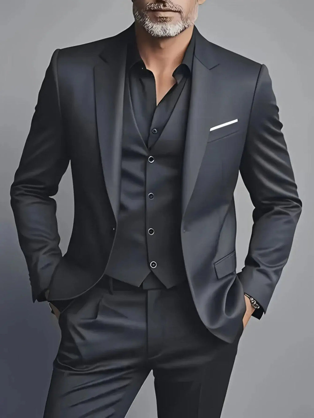 Elegant Men's Suit Sets- Slim Fit Tuxedo Set for Weddings & Formal Occasions, Black Suit  Honesty Sales U.K
