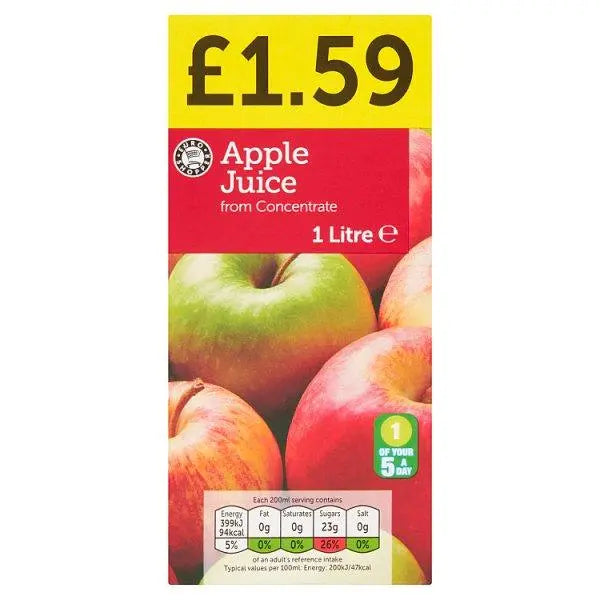 Euro Shopper Apple Juice 1 Litre (Case of 12) - Honesty Sales Hauptbild