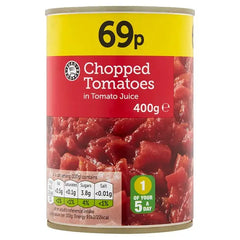 Euro Shopper Chopped Tomatoes in Tomato Juice 400g (Case of 12)  Honesty Sales U.K